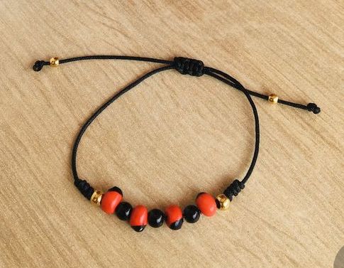 pulsera simple de huayruro